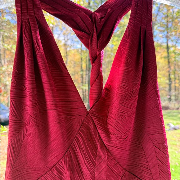 Donna Karan Deep Red Maxi Dress - Picture 2 of 8